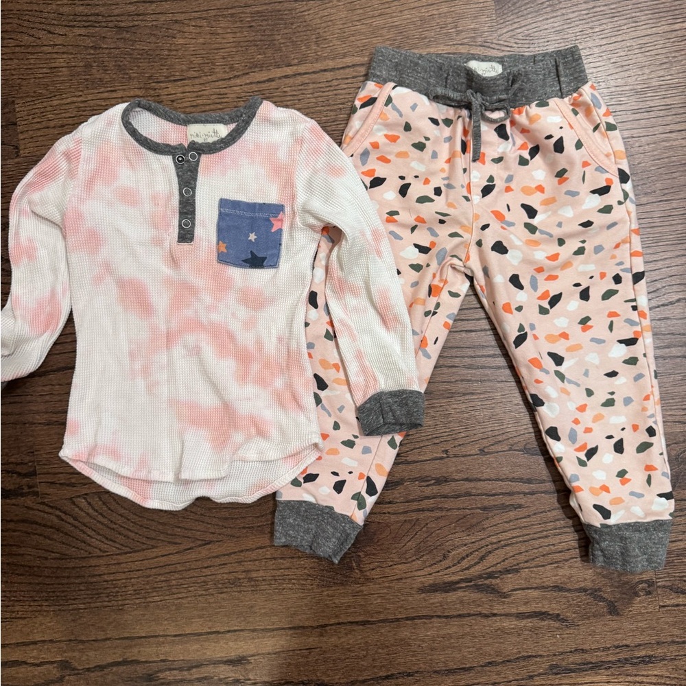 Miki Miette Set - Pink and Gray